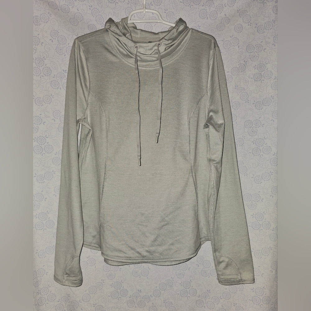90 Degrees by Reflex XL Gray Athletic Hoodie | Women’s Activewear Top